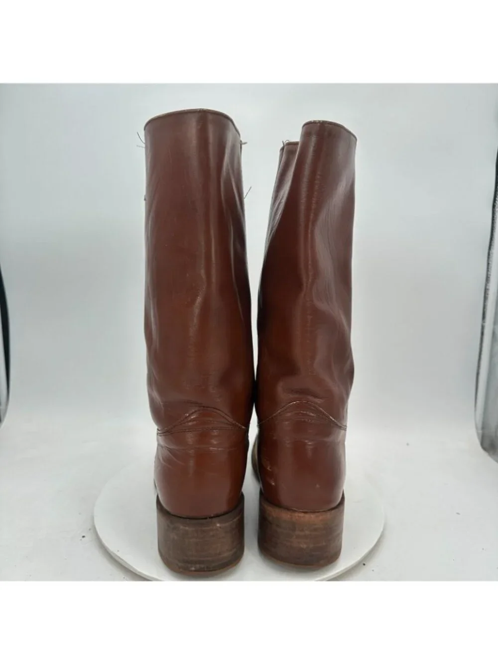 Frye 2955 Campus Size 14 D Chestnut Brown Leather Pull-On Tall Boots